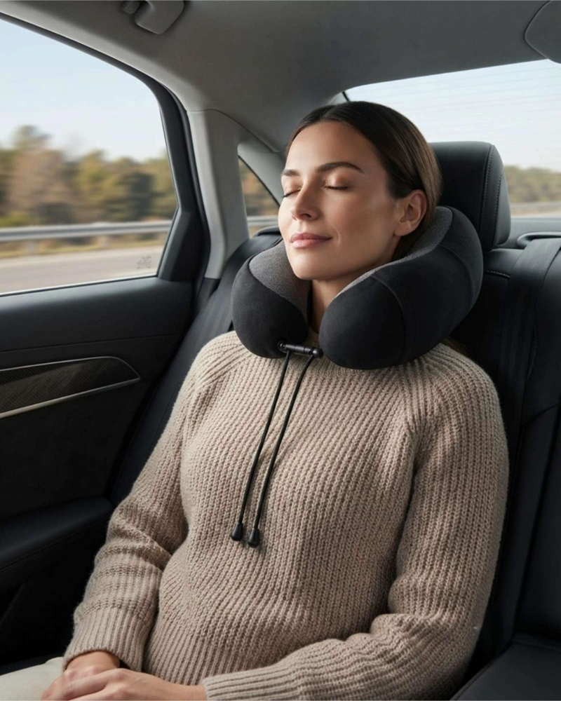 ALMOHADA DE CUELLO ERGONOMICA PARA VIAJE AVION Y AUTO - SOPORTE CERVICAL - 3