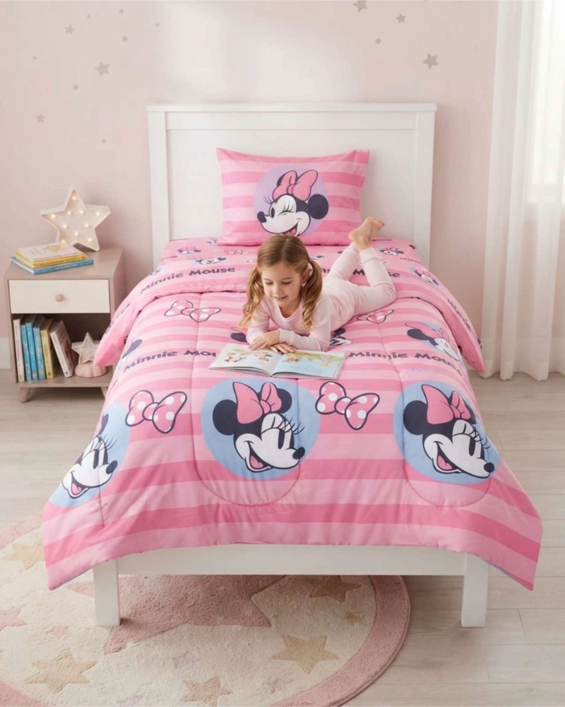 PLUMON DE MINNIE MOUSE PLAZA Y MEDIA CON FUNDA DE ALMOHADA - 2
