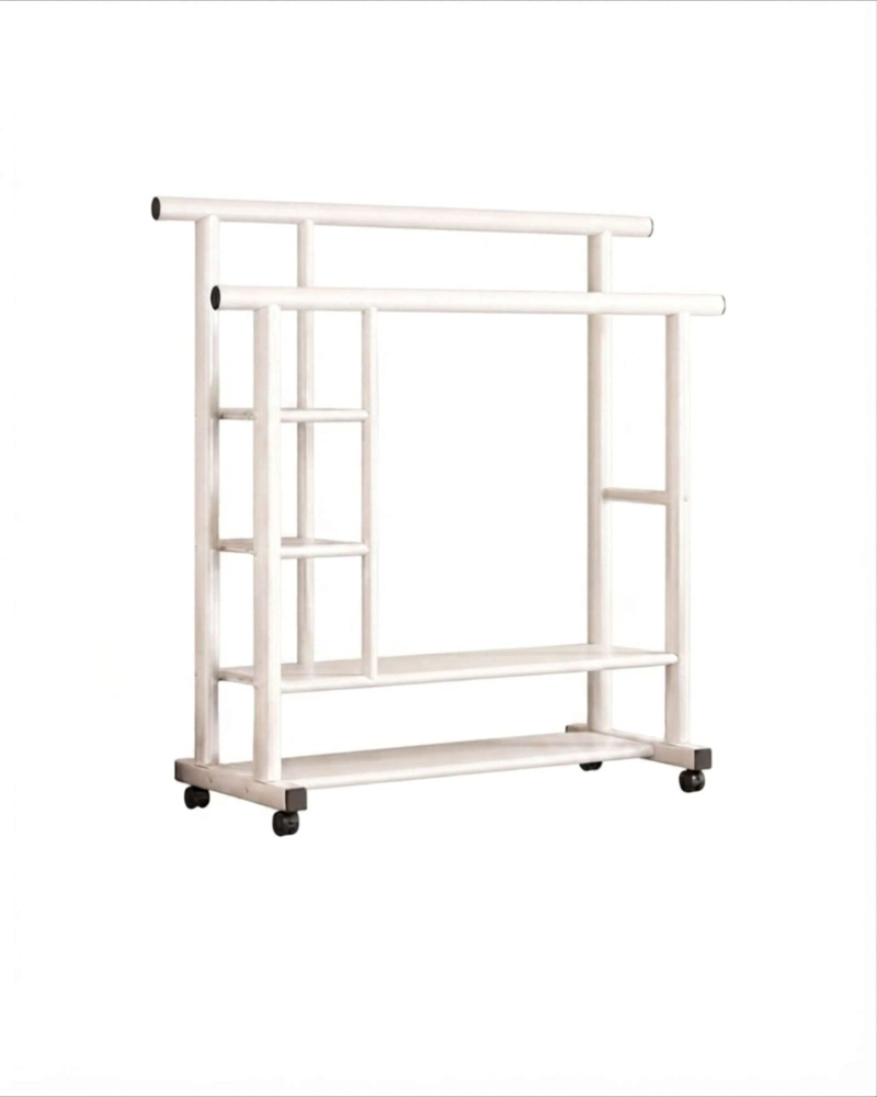 ORGANIZADOR DE ROPA DOBLE CON RUEDAS DE ESTRUCTURA REFORZADA - 6