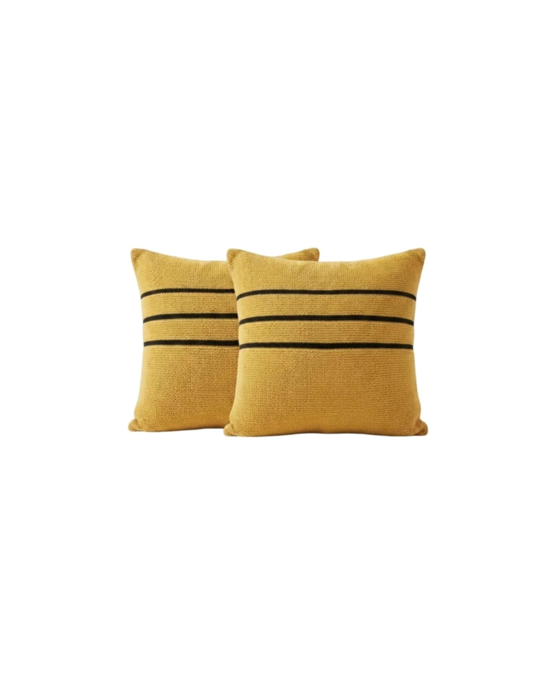 SET X4 FUNDAS DE COJIN CHENILLE CON FRANJAS 45X45 CM - 6