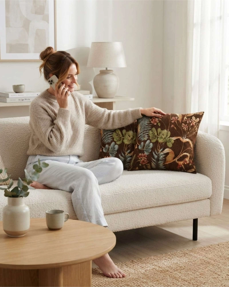 SET X4 COJINES DECORATIVOS JACQUARD BOTANICO 45X45 CM INCLUYE RELLENO - 2