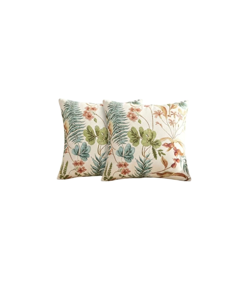SET X4 COJINES DECORATIVOS JACQUARD BOTANICO 45X45 CM INCLUYE RELLENO - 6