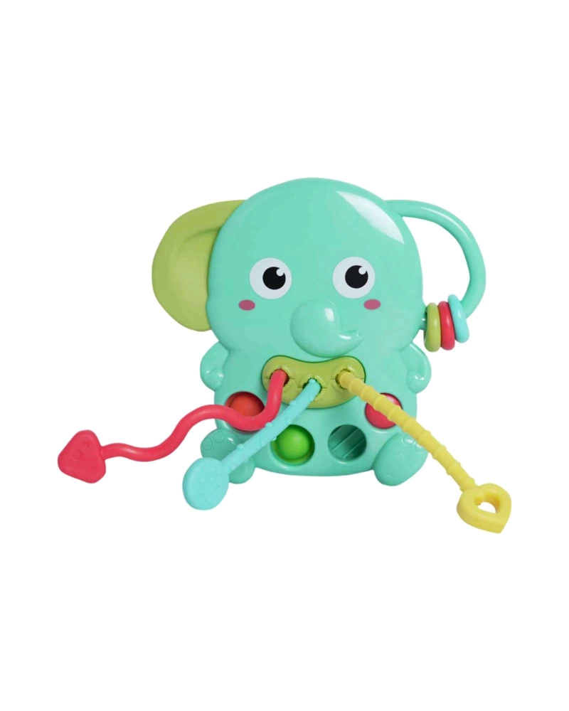 ELEFANTE DIDACTICO CON ESFERAS Y CUERDAS DE COLORES - 6