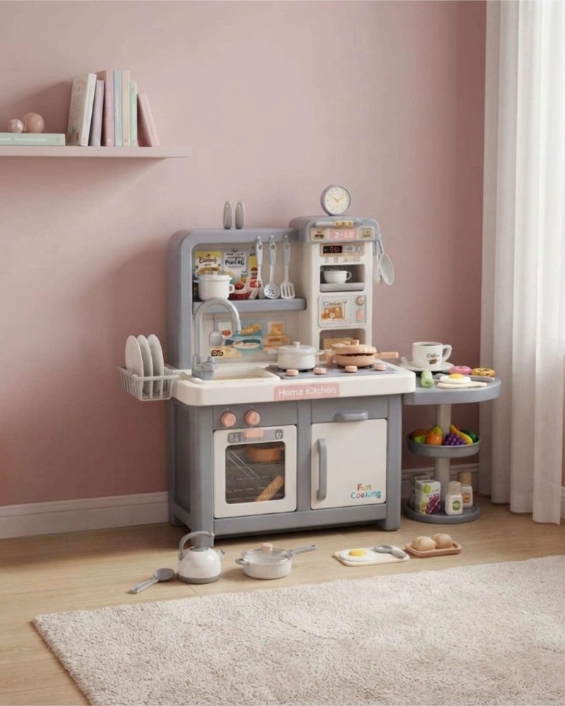 COCINA DE JUGUETE INFANTIL CON 40 ACCESORIOS 98 CM - 1