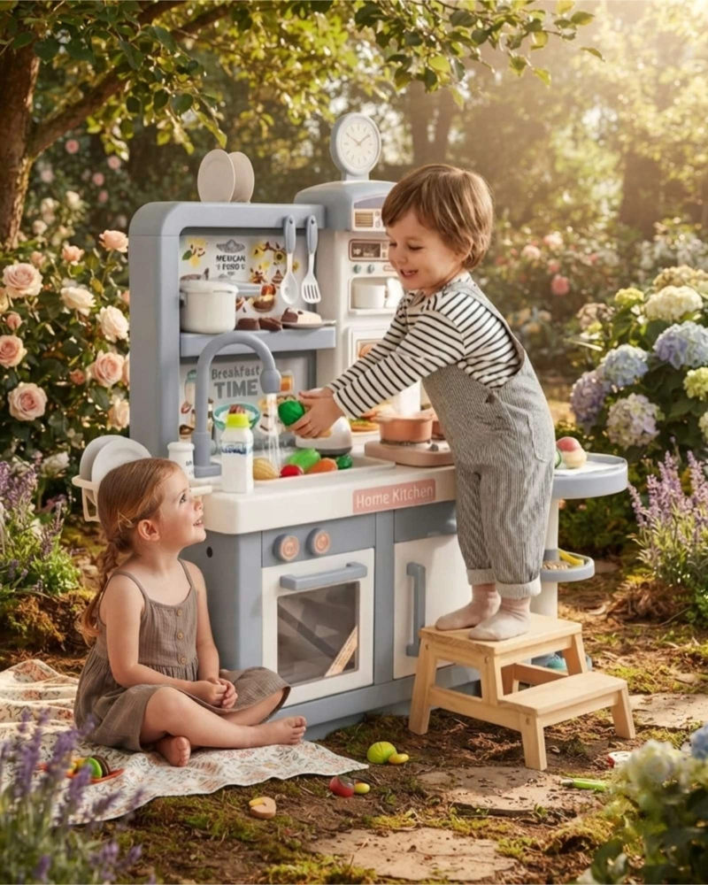 COCINA DE JUGUETE INFANTIL CON 40 ACCESORIOS 98 CM - 2