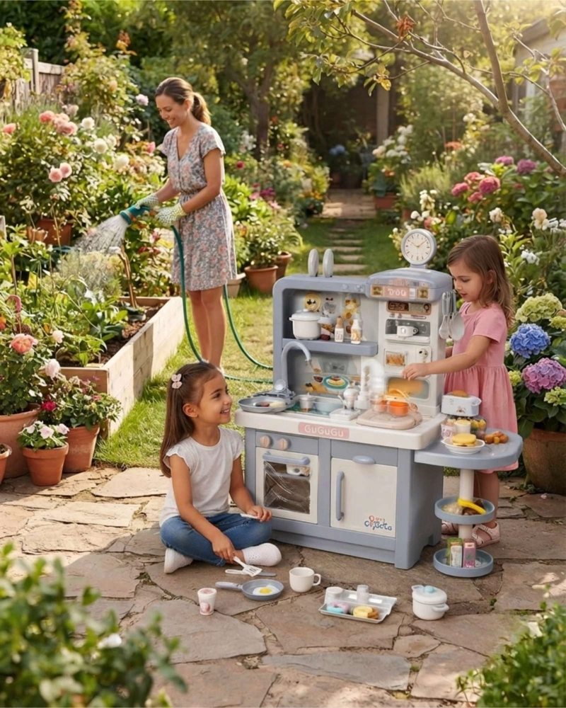 COCINA DE JUGUETE INFANTIL CON 40 ACCESORIOS 98 CM - 5