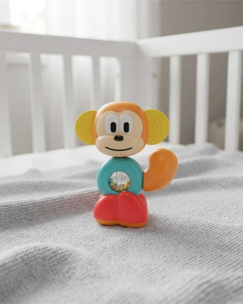 JUGUETE DE ENCAJE Y MOTRICIDAD FINA MONO 4 EN 1 PARA NIÑOS - 1