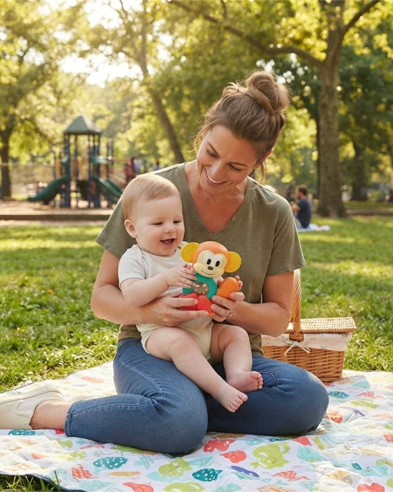 JUGUETE DE ENCAJE Y MOTRICIDAD FINA MONO 4 EN 1 PARA NIÑOS - 2
