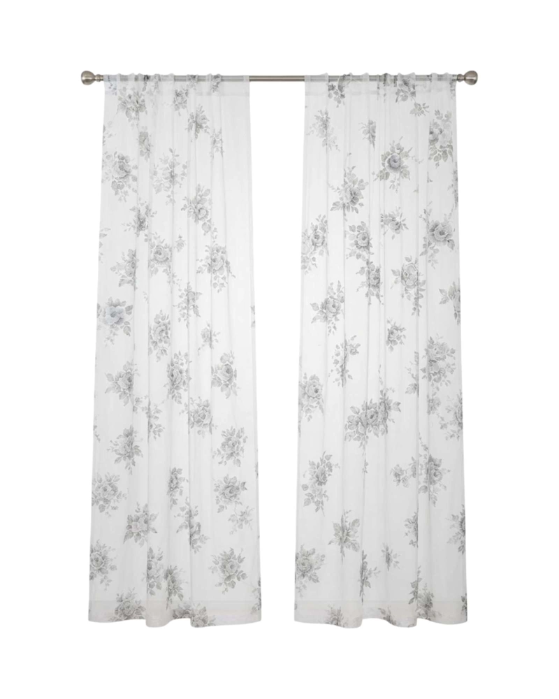 JUEGO DE VISILLOS CORTINAS 140X230 CM TRANSLUCIDAS PARA SALON Y DORMITORIO - 4