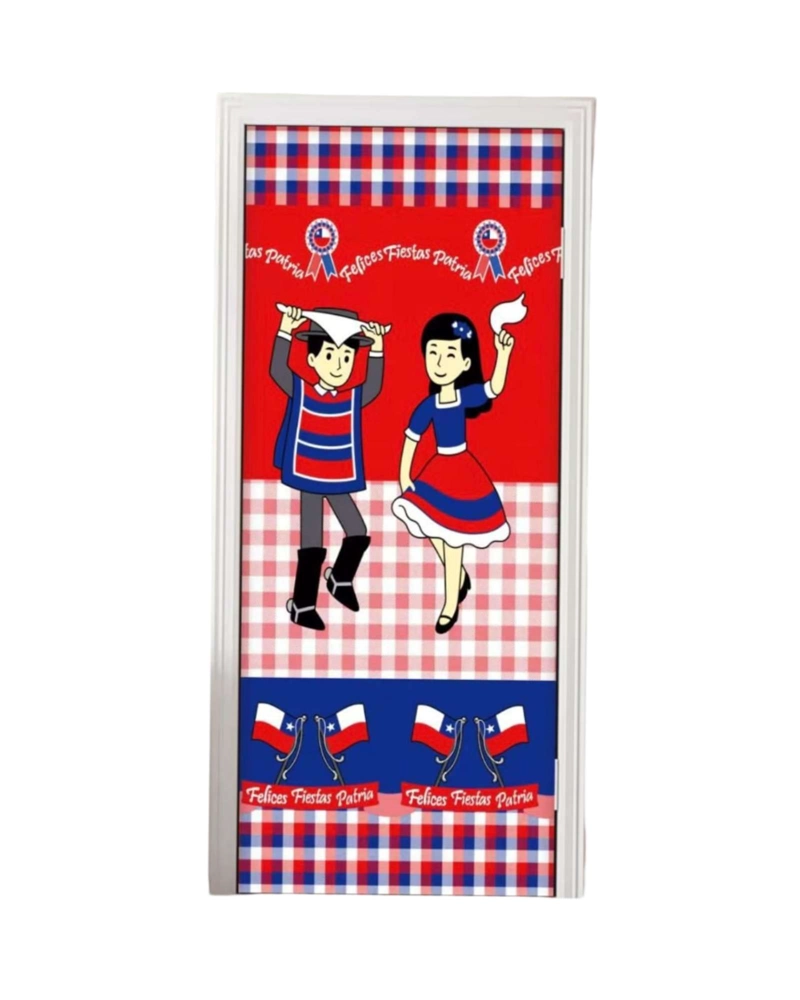 DECORACION 18 DE SEPTIEMBRE CHILENO FUNDA PARA PUERTA - 6