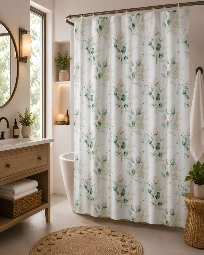 CORTINA DE BAÑO CON FORRO - ESTILO Y FUNCIONALIDAD PARA TU BAÑO - 2