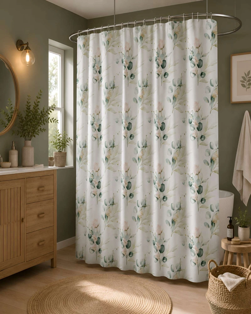 CORTINA DE BAÑO CON FORRO - ESTILO Y FUNCIONALIDAD PARA TU BAÑO - 6
