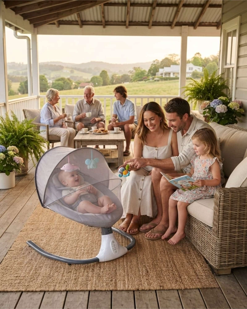 SILLA NIDO MECEDORA INTELIGENTE 360° PARA BEBE - 5