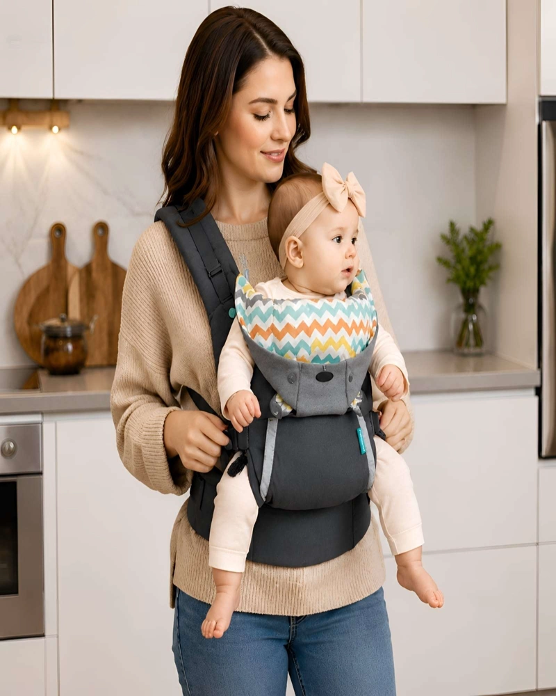 PORTABEBE  ERGONOMICO MULTIFUNCIONAL CON CAPUCHA DESMONTABLE - 2