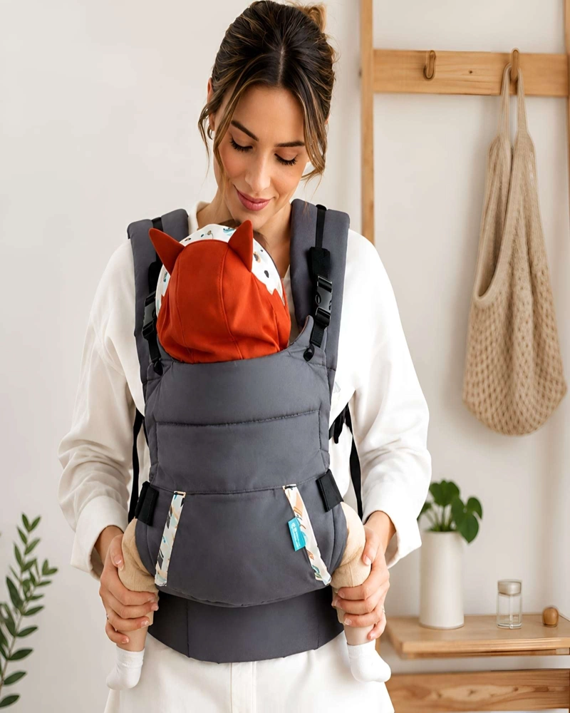 PORTABEBE  ERGONOMICO MULTIFUNCIONAL CON CAPUCHA DESMONTABLE - 1