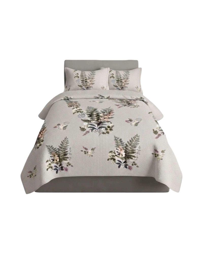 CUBRECAMA QUILT DE VERANO 2 PLAZAS DELGADO + 2 ALMOHADADAS - 6