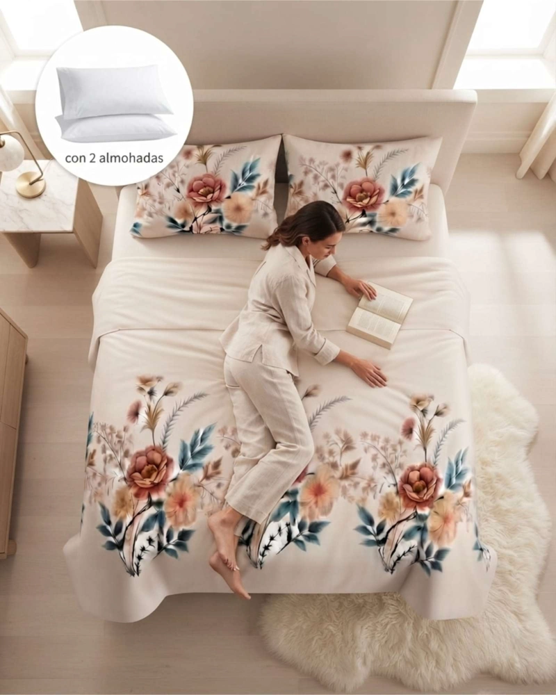 CUBRECAMA QUILT DE VERANO SUPER KING DELGADO ULTRA LIVIANO + 2 ALMOHADAS - 4