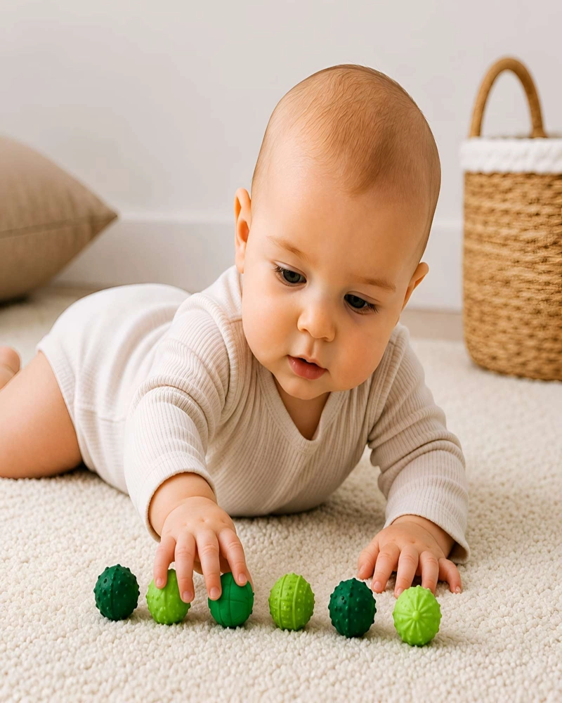 PELOTAS SENSORIALES CON IMAN PARA BEBES Y NIÑOS ANTIESTRES - 4