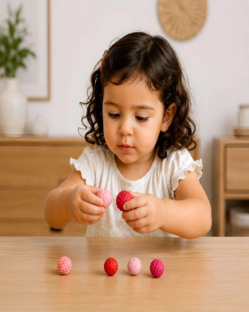 PELOTAS SENSORIALES CON IMAN PARA BEBES Y NIÑOS ANTIESTRES - 4