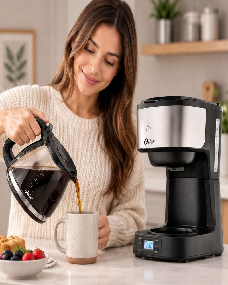 CAFETERA PROGRAMABLE 8 TAZAS ACERO INOXIDABLE OSTER - 3