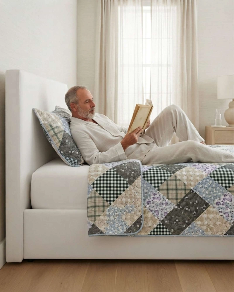 SET CUBRECAMA DE VERANO PLAZA Y MEDIA 180X230 CM MAS 1 ALMOHADA - 2