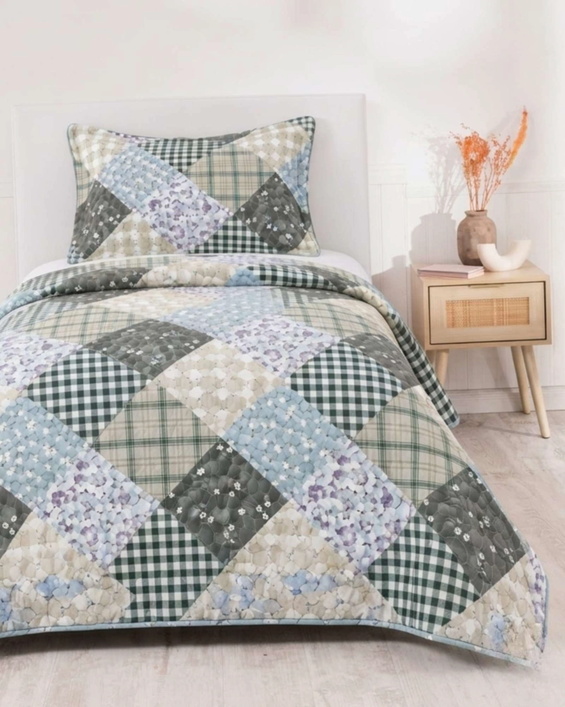 SET CUBRECAMA DE VERANO PLAZA Y MEDIA 180X230 CM MAS 1 ALMOHADA - 4
