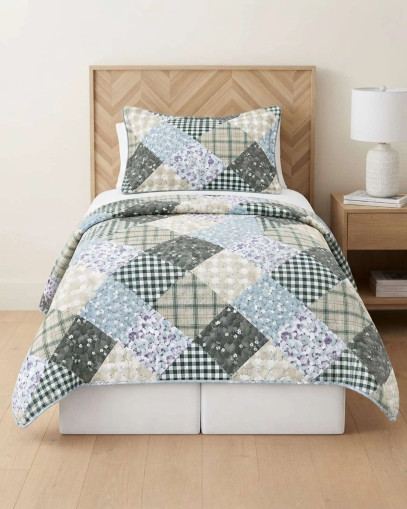 SET CUBRECAMA DE VERANO PLAZA Y MEDIA 180X230 CM MAS 1 ALMOHADA - 5