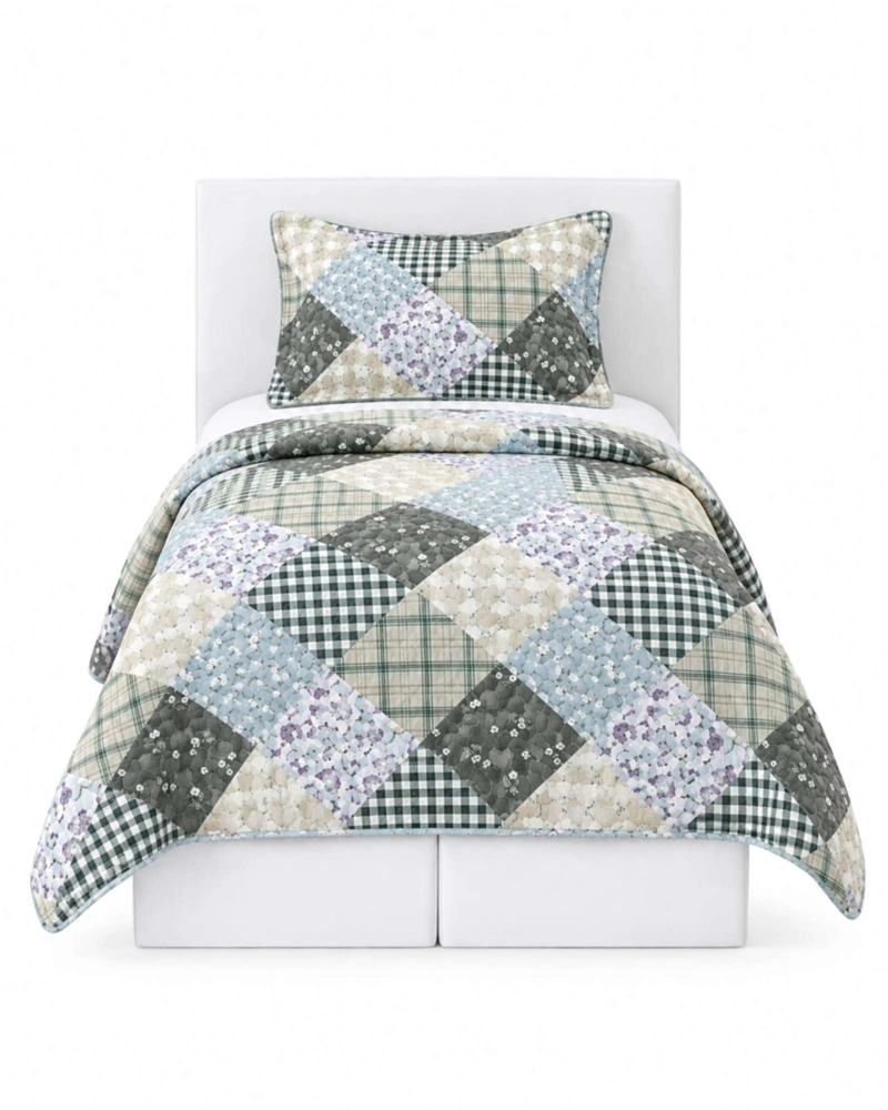 SET CUBRECAMA DE VERANO PLAZA Y MEDIA 180X230 CM MAS 1 ALMOHADA - 6