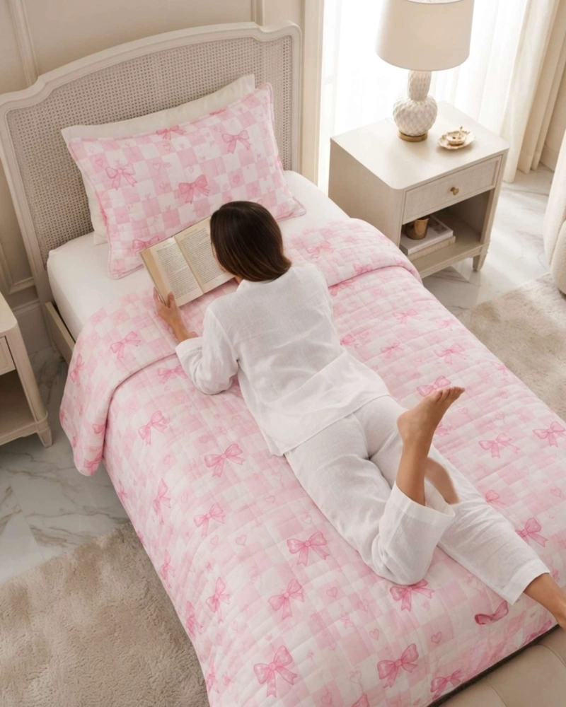 SET CUBRECAMA DE VERANO PLAZA Y MEDIA 180X230 CM MAS 1 ALMOHADA - 4