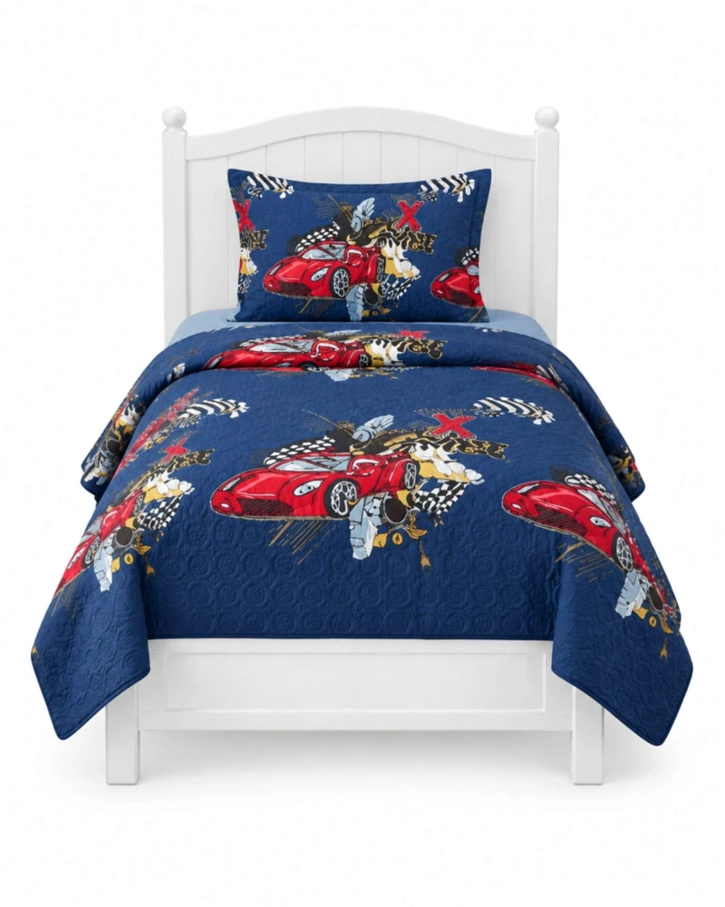 CUBRECAMAS INFANTIL PLAZA Y MEDIA MAS ALMOHADA FRESCURA Y ESTILO - 6