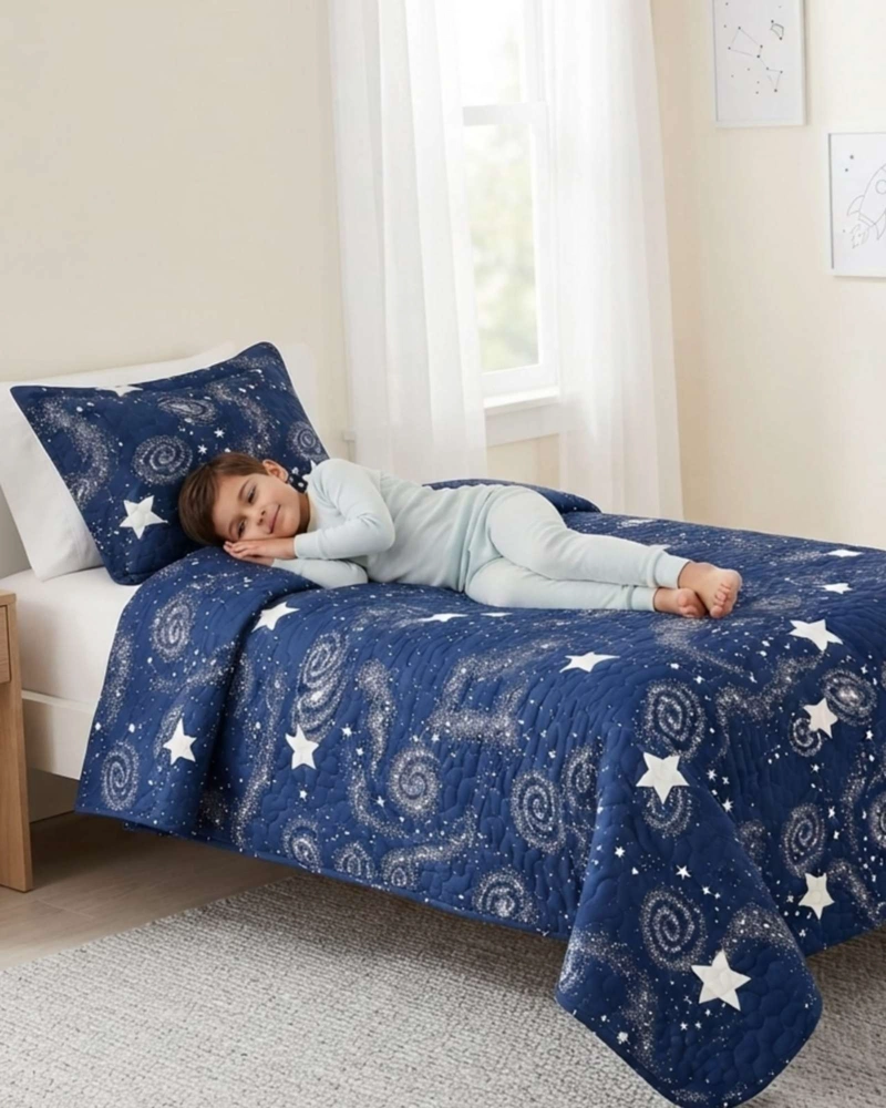 CUBRECAMAS INFANTIL PLAZA Y MEDIA MAS ALMOHADA FRESCURA Y ESTILO - 4