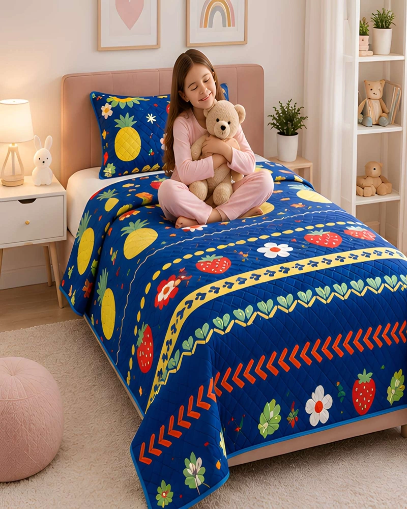 CUBRECAMA ACOLCHADO 1.5 PLAZAS (180X230 CM) + 1 ALMOHADA + 1 FUNDA - 3