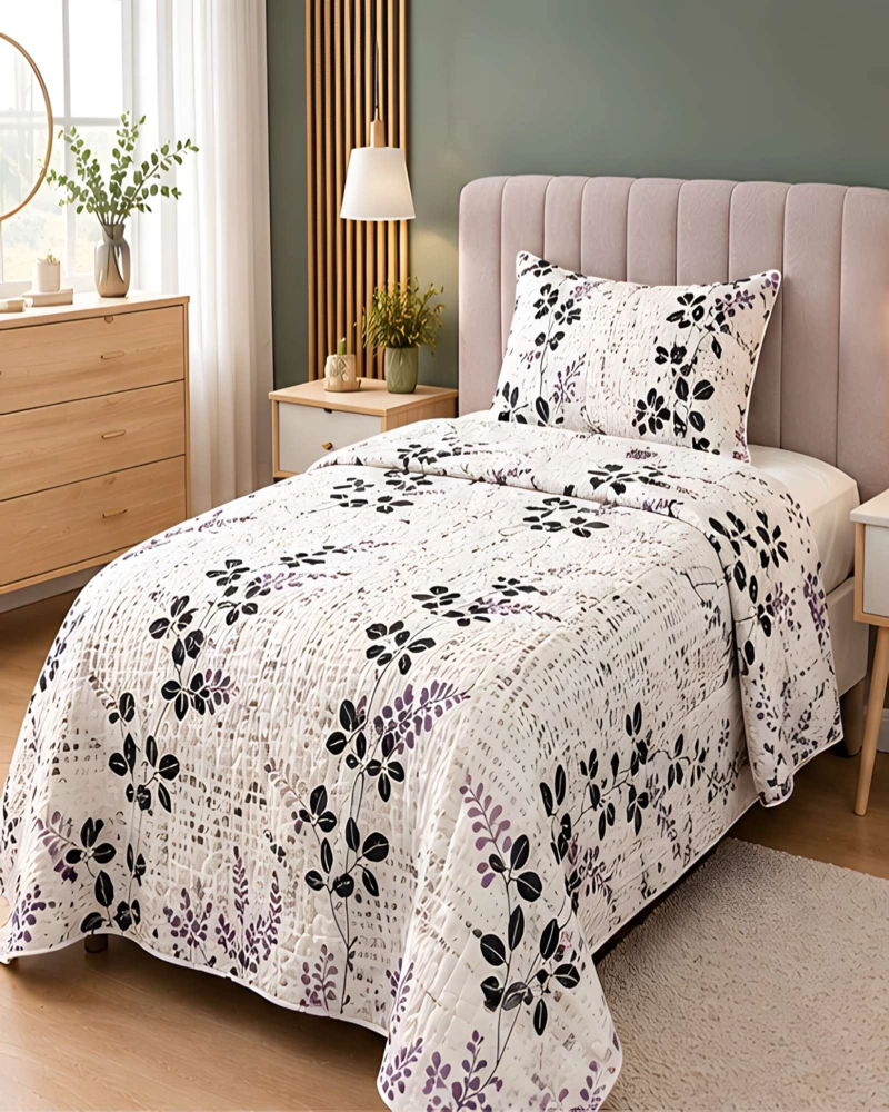 CUBRECAMA 1.5 PLAZAS (180X230 CM) + 1 ALMOHADA + 1 FUNDA - 1