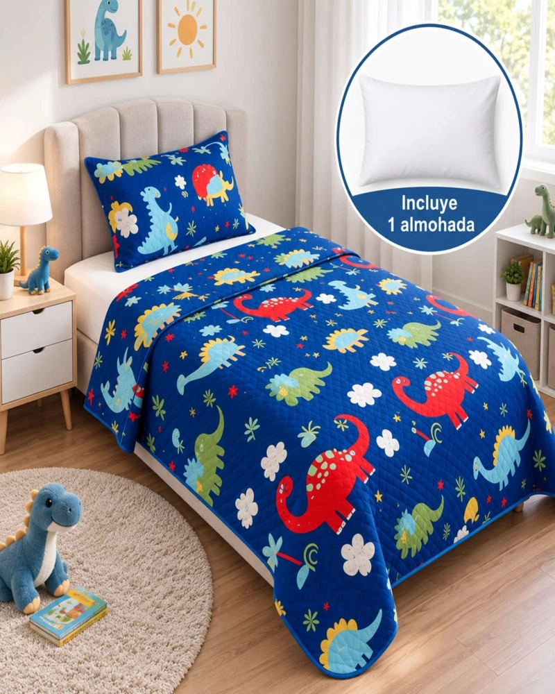 CUBRECAMA 1.5 PLAZAS (180X230 CM) + 1 ALMOHADA + 1 FUNDA - 3