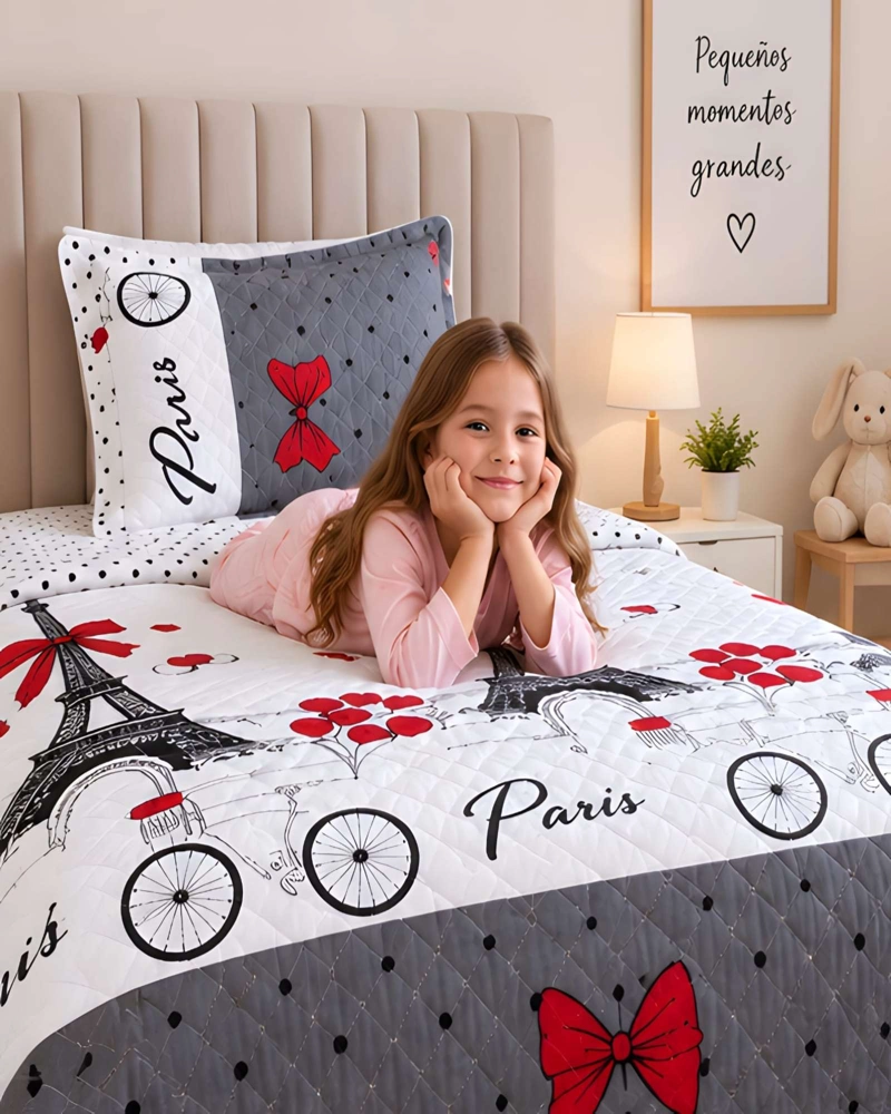 CUBRECAMA 1.5 PLAZAS (180X230 CM) + 1 ALMOHADA + 1 FUNDA - 2