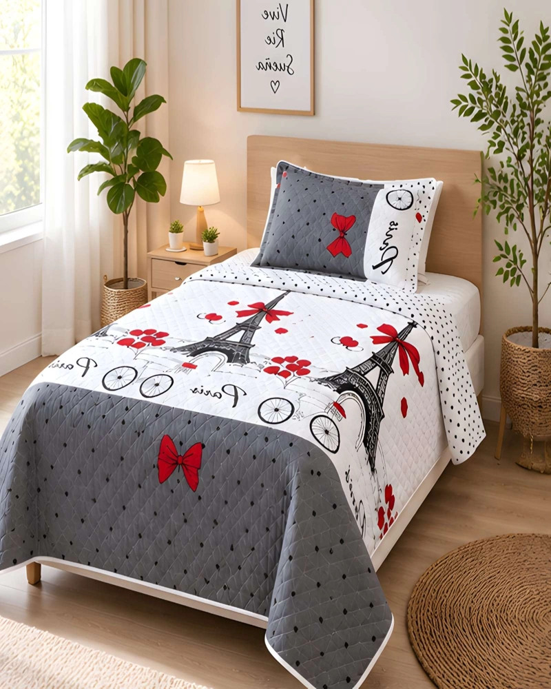 CUBRECAMA 1.5 PLAZAS (180X230 CM) + 1 ALMOHADA + 1 FUNDA - 3