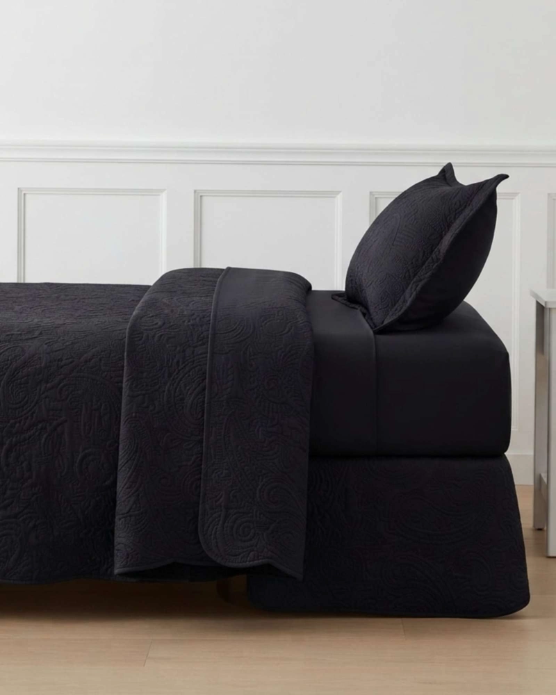 CUBRECAMA QUILT DE VERANO LISO 1.5 PLAZAS CON RELIEVE - 3