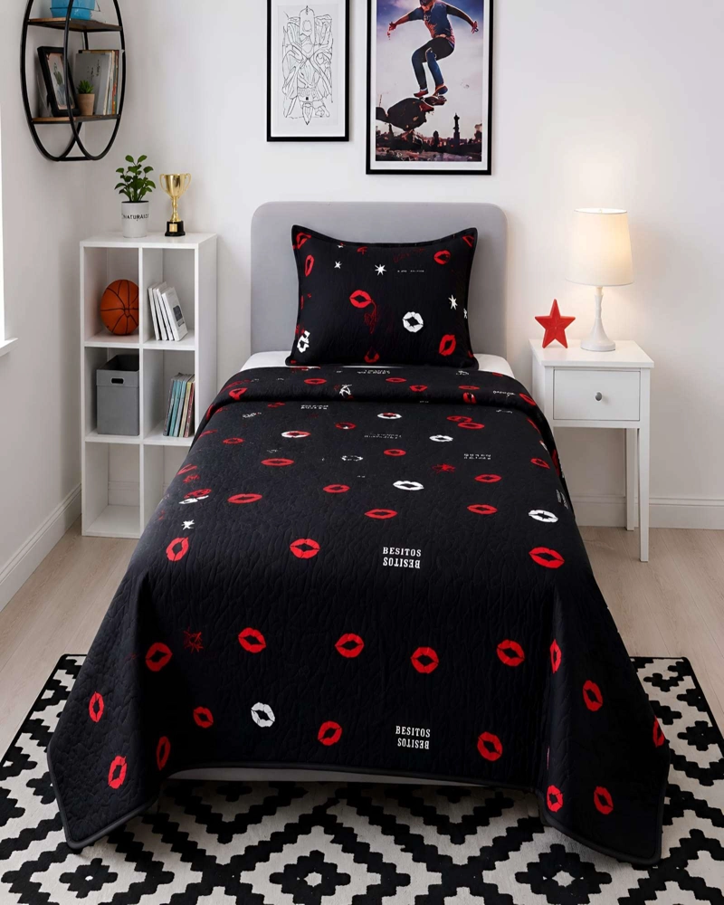 QUILT DELGADO DE VERANO PLAZA Y MEDIA MAS ALMOHADA ULTRA SUAVES - 4