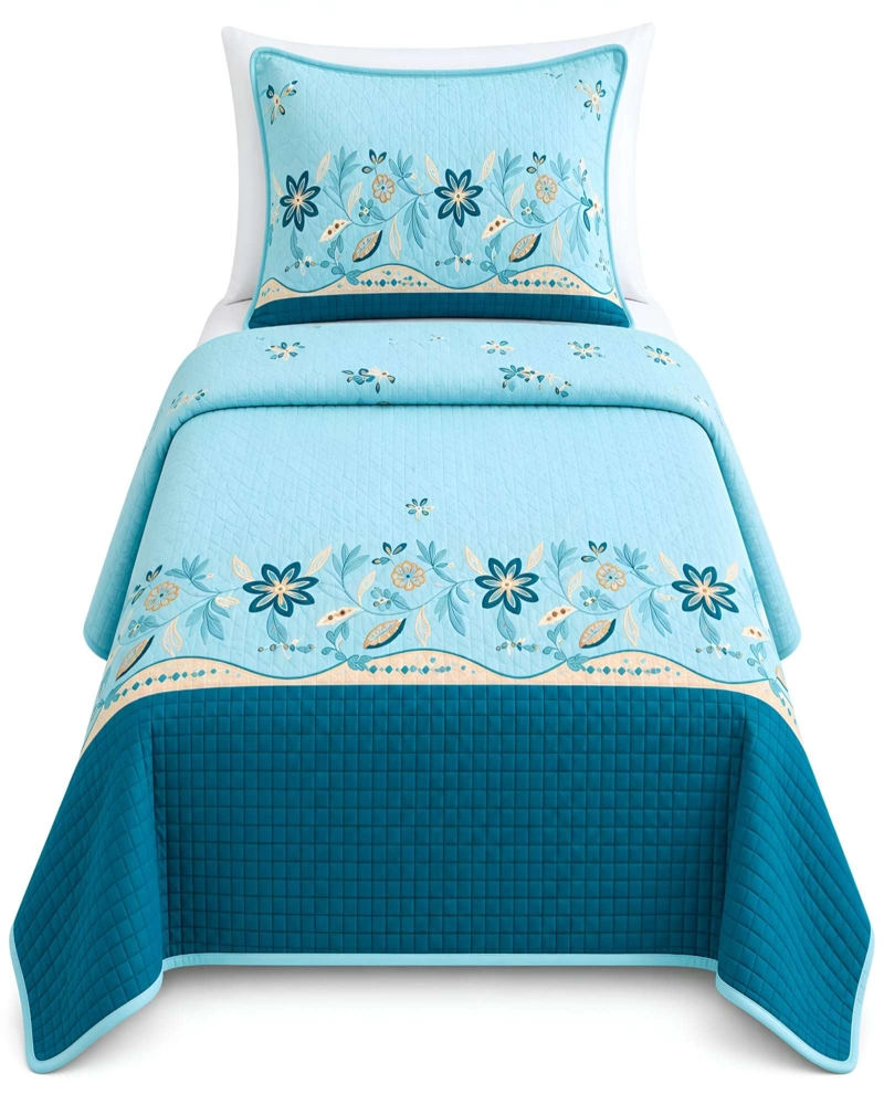 QUILT DELGADO DE VERANO PLAZA Y MEDIA ULTRA SUAVE - 6