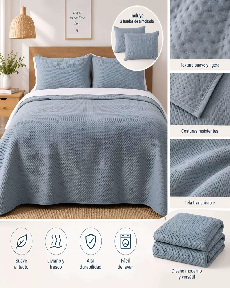QUILT CADIZ ULTRA SOFT MASHINI 2 PLAZAS  220 X 240 CM - 5