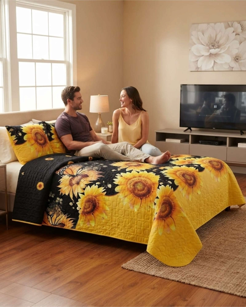 QUILT DE VERANO MAS ALMOHADAS TEXTURA ULTRA SUAVE KING - 2