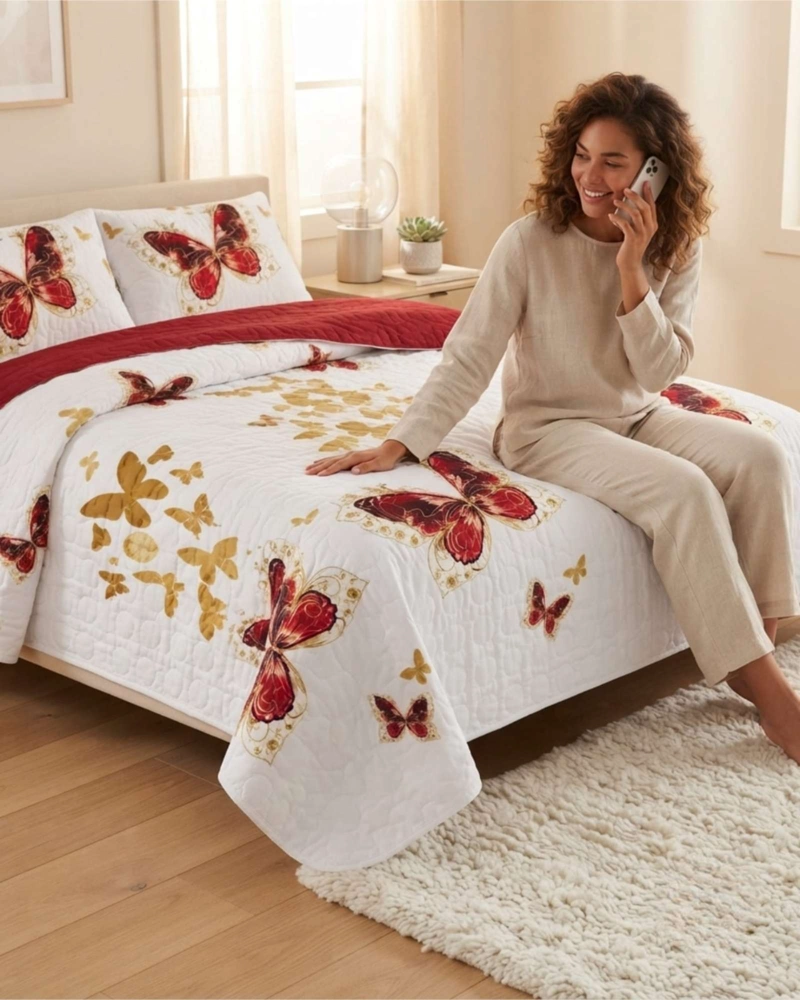 QUILT DE VERANO MAS ALMOHADAS TEXTURA ULTRA SUAVE KING - 1