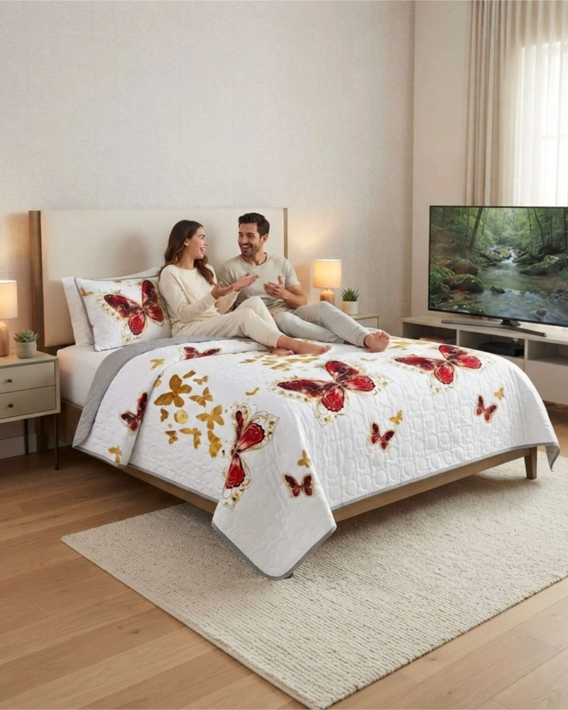 QUILT DE VERANO MAS ALMOHADAS TEXTURA ULTRA SUAVE KING - 2