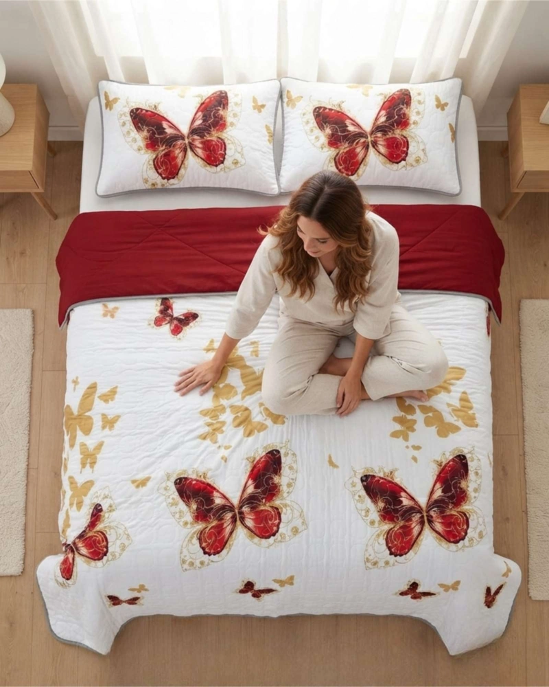 QUILT DE VERANO MAS ALMOHADAS TEXTURA ULTRA SUAVE KING - 3