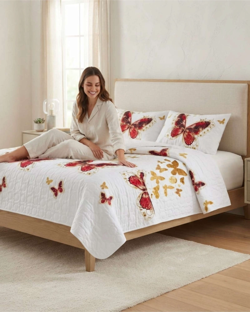 QUILT DE VERANO MAS ALMOHADAS TEXTURA ULTRA SUAVE KING - 5