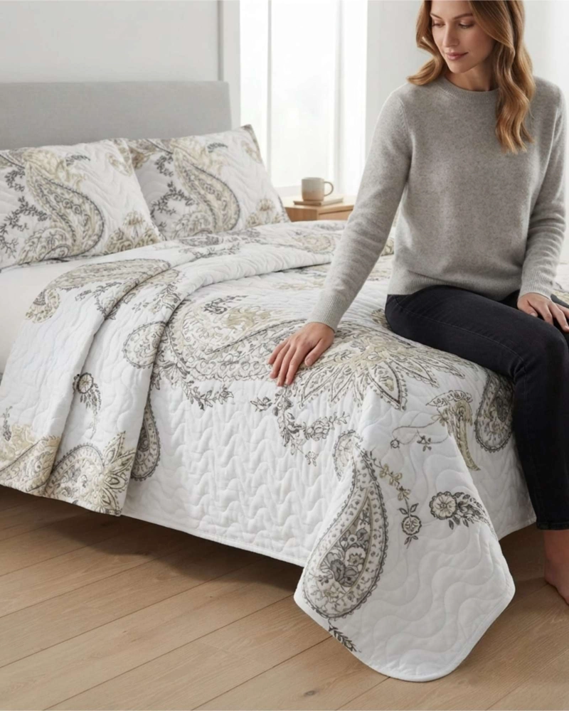 QUILT DE VERANO MAS ALMOHADAS TEXTURA ULTRA SUAVE KING - 2