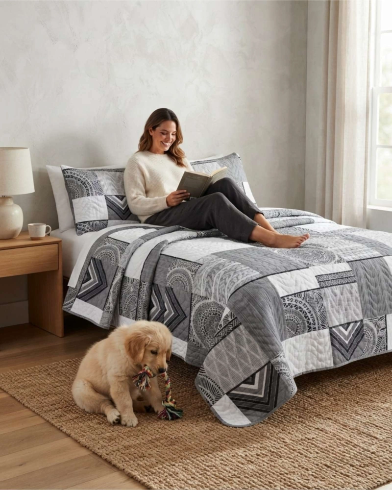 QUILT DE VERANO TEXTURA ULTRA SUAVE KING - 4