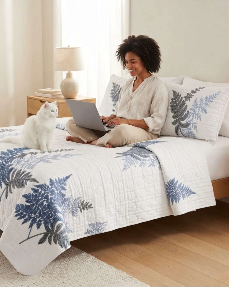 QUILT DE VERANO MAS ALMOHADAS TEXTURA ULTRA SUAVE KING - 2