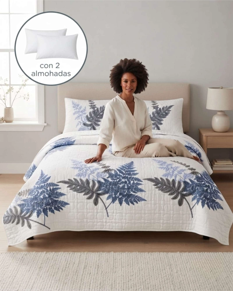QUILT DE VERANO MAS ALMOHADAS TEXTURA ULTRA SUAVE KING - 4