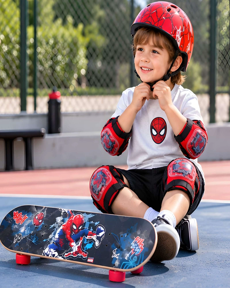 SET COMPLETO DE PATINETA INFANTIL CON CASCO Y PROTECCIONES PARA NIÑOS - 4